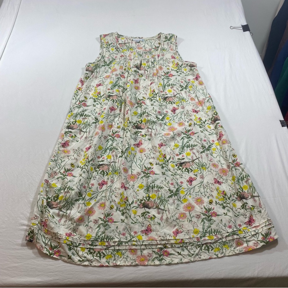 Emilia Elliot floral butterfly Dress Sleeveless Softly Pleated Summer Beach